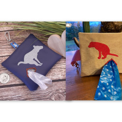 Stickdatei ITH - Tasche Gassitasche Kotbeutel 2 Motive